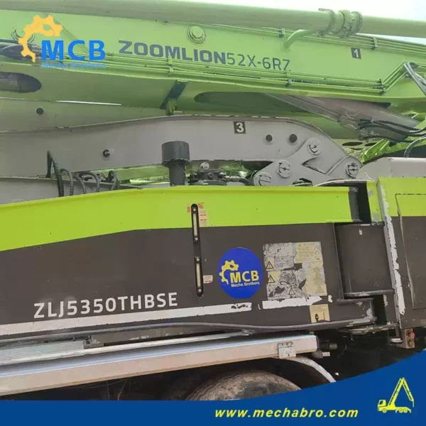 No. 240607P500, 2020 ZL 52m concrete pump truck