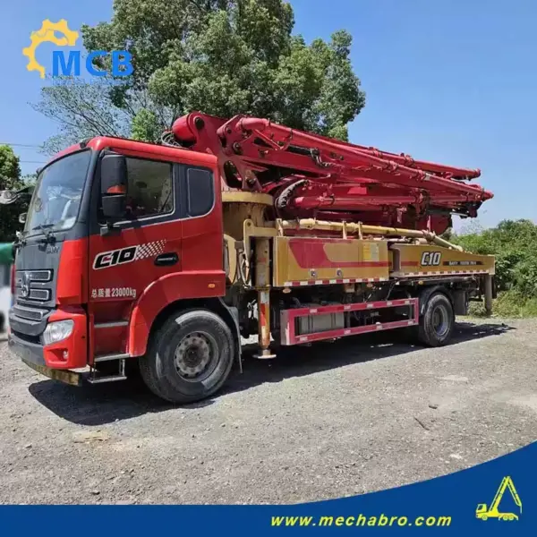 No. 240807P544, 2021 Sany 39m concrete pump truck