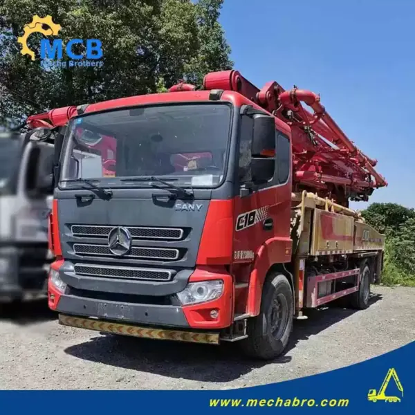 No. 240807P544, 2021 Sany 39m concrete pump truck