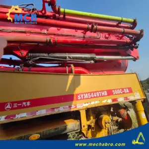 No. 240923P586, 2019 Sany 56m concrete pump truck