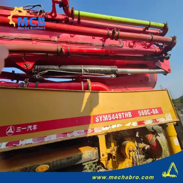 No. 240923P586, 2019 Sany 56m concrete pump truck