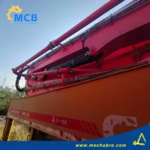 No. 240923P586, 2019 Sany 56m concrete pump truck