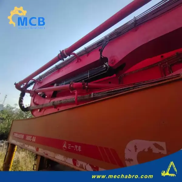 No. 240923P586, 2019 Sany 56m concrete pump truck