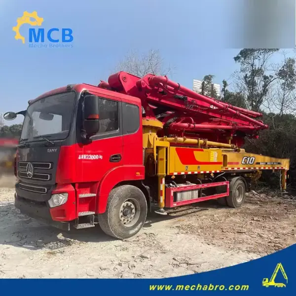 No. 250210P663, 2021 Sany 39m concrete pump truck