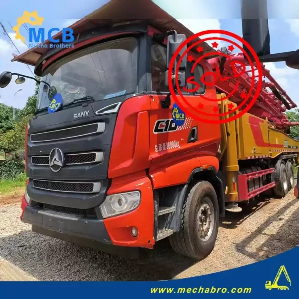 No. 240604P496, 2021 SY 56m concrete pump truck