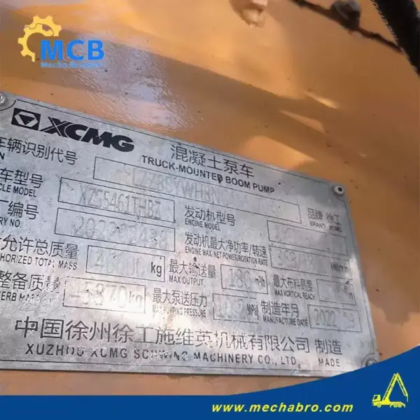 No. 251121P782, 2022 SITRAK 62m Concrete Pump Truck