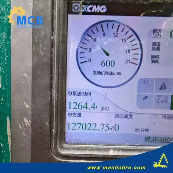 No. 251226P793, 2022 XCMG 62m concrete pump truck